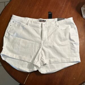 Plus Size White Denim Shorts – NWT